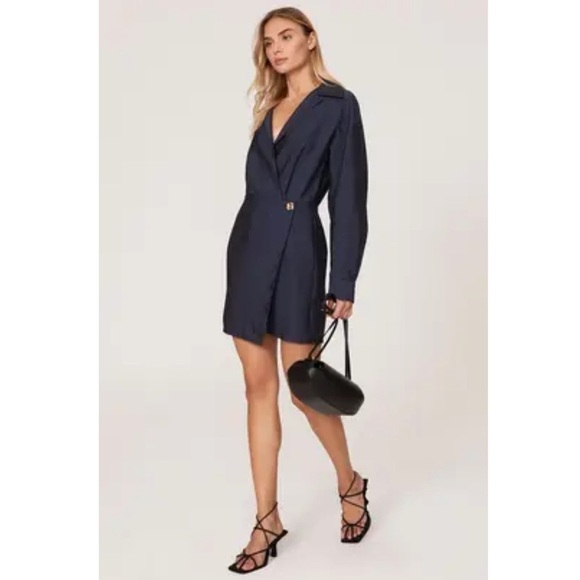 VINCE Collar Wrap Dress Size 10 - Picture 3 of 16